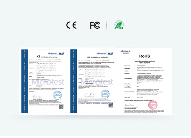 iMX6Q 通過CE FCC RoHS認證phone